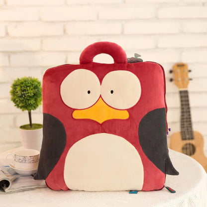 Cartoon Car Air Conditioning Blanket with Plush Pillows