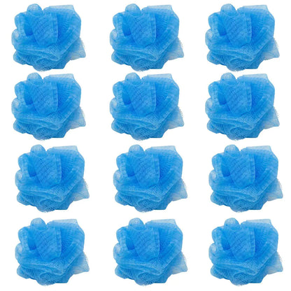 Loofah Lord 12 Blue Bath or Shower Sponge Loofahs Pouf Mesh Wholesale Bulk Lot