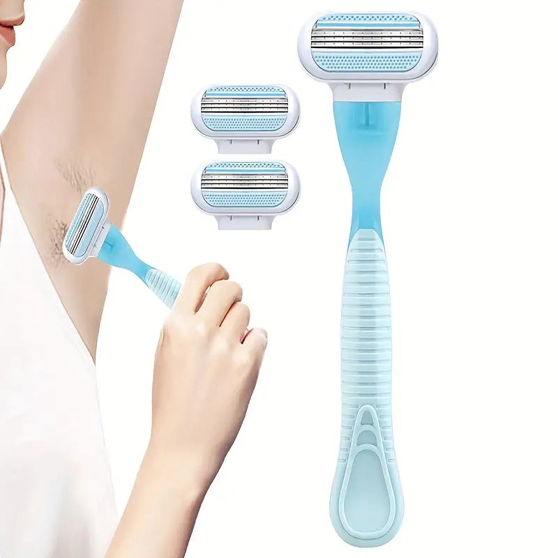 Women's Safety 3-Blade Razors with Handle and Refills
