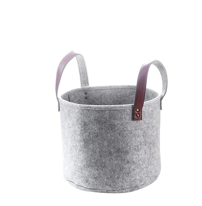 Minimalist Felt Storage Basket for Home and Car