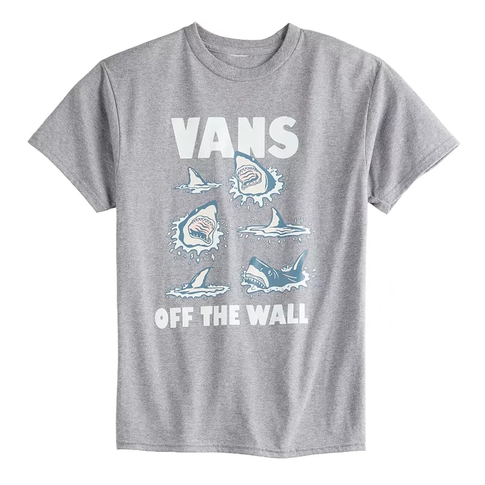 Vans Classic Kids Short Sleeve T-Shirt Sharky Grey Heather Large
