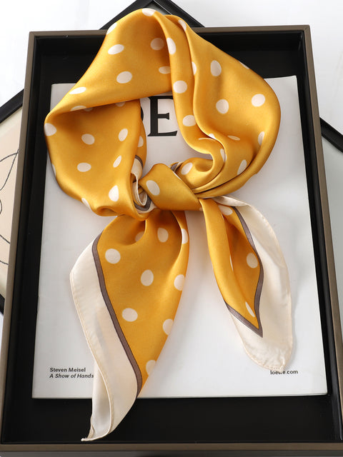Luxury Silk Satin Scarves for Women - 70x70 cm Square