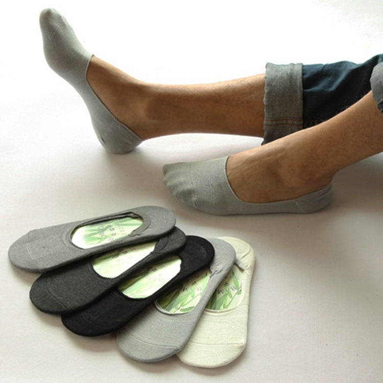 Men's Silicone Non-Slip Shallow Mouth Boat Socks