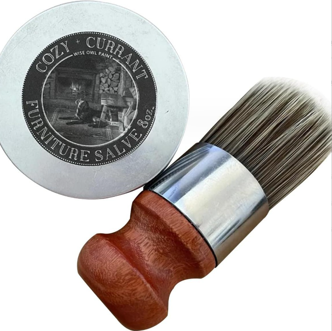 WoodWhisk Furniture Salve with Boar Bristle Brush