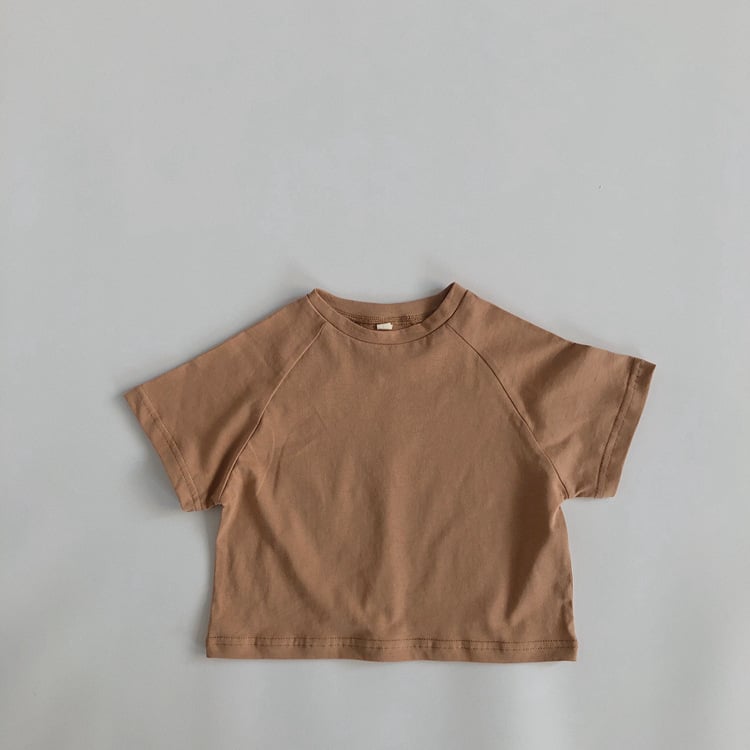 Boys' and Girls' Loose Basic Short Sleeve T-Shirts