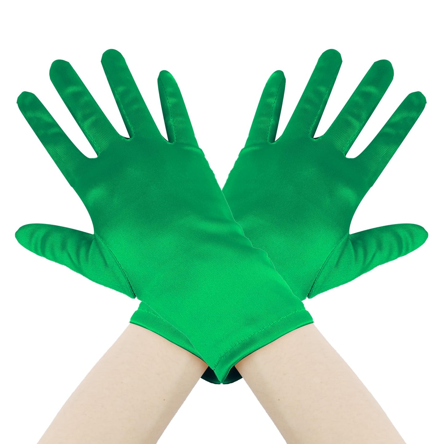 ItkFresh Opera Gloves Satin Gloves Green Gloves Women Costume Gloves for Women Green Gloves Womens Gloves Green Gloves Costume Green Satin Gloves 1920s Gloves