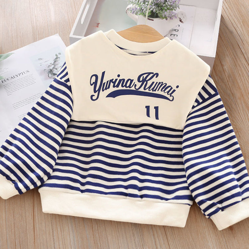 Boys' Striped Long Sleeve Hoodies for Spring Autumn