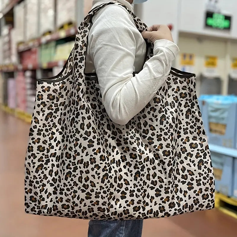 Reusable Cartoon Grocery Tote Bags - Large Capacity (1pc)