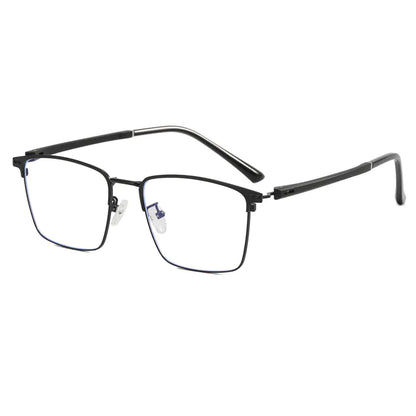 Anti-Blue Light Titanium Semi-Rimless Glasses for Men