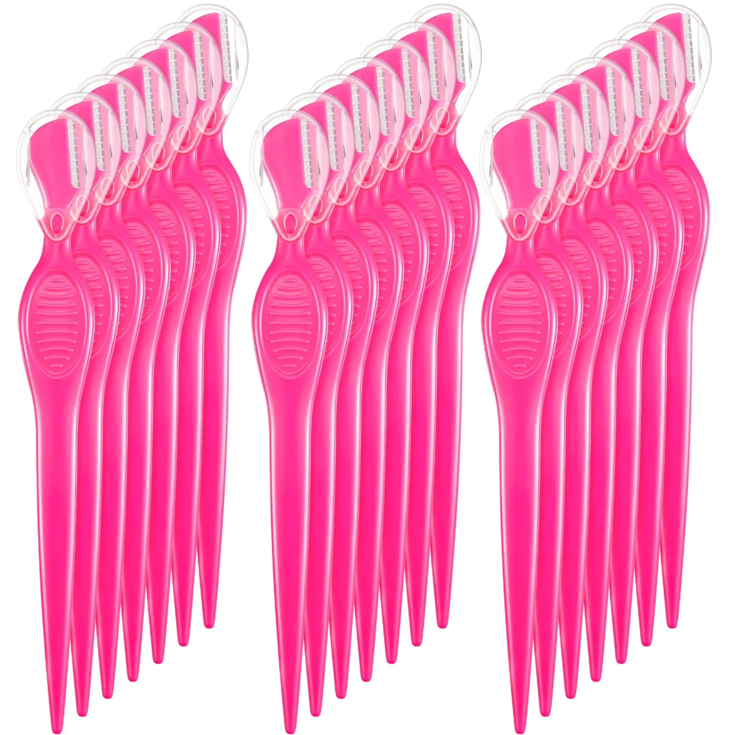 Mudder 21 Pcs Face Razors for Women and Men Eyebrow Razors Shaver Facial Razor Multipurpose Face Trimmers with Precision Cover for Women Makeup Face Care Tools (Rose Red)