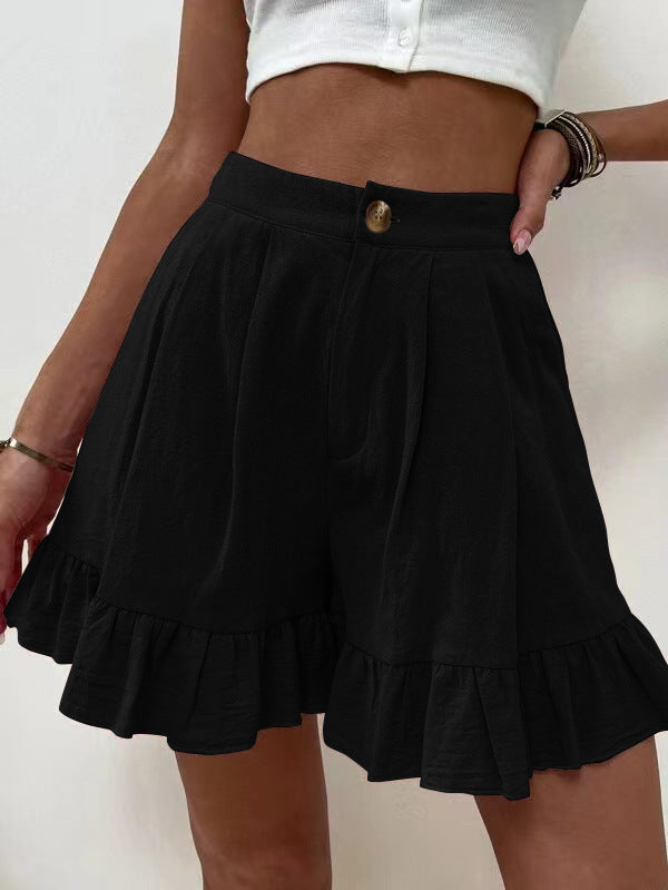 High Waist Women's Shorts - European and American Style