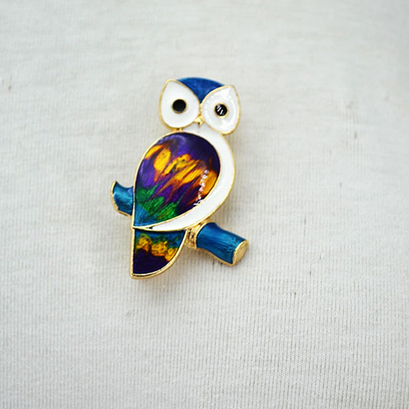 Vintage Cute Owl Brooch for Scarves and Shawls
