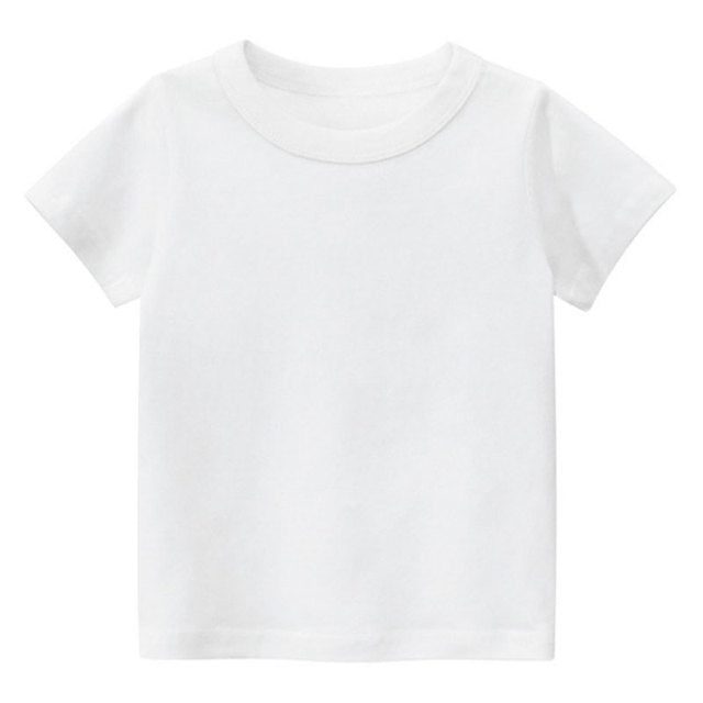 Solid Color Cotton T-Shirts for Kids and Toddlers