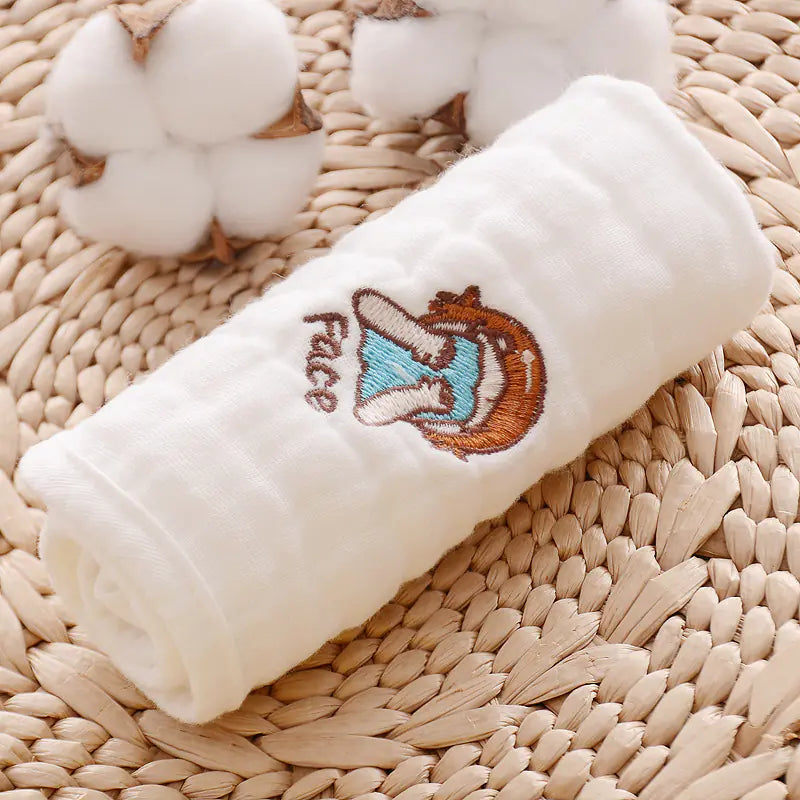 Newborn Face Wash and Bath Print Square Scarf
