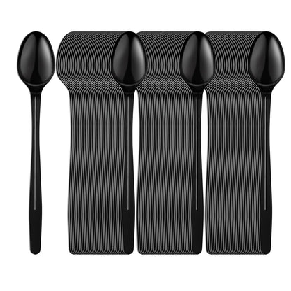 HMDZMR Plastic Spoons 9" Long Handle Spoon Sturdy Ice Cream Spoons Disposable Spoons for Cocktail Stirring Dessert Milkshakes Ice Cream (96 Pack)