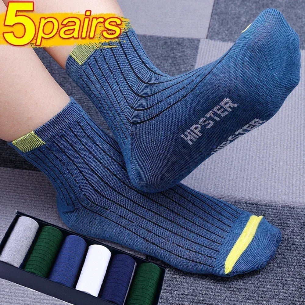 Men's Bamboo Fiber Sports Socks, Breathable & Odor-Free