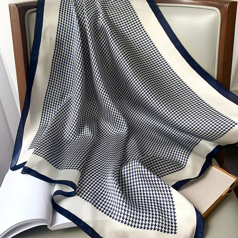 Luxury Silk Satin Women’s Print Scarves 70x70cm