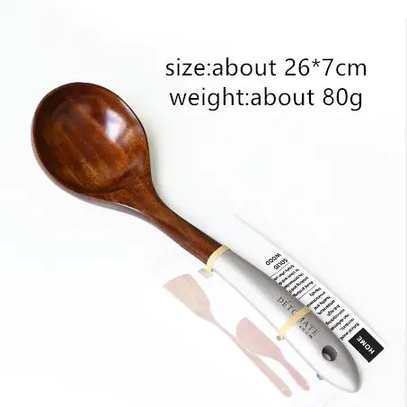 Colorful Wooden Kitchenware Spoons and Shovel Set
