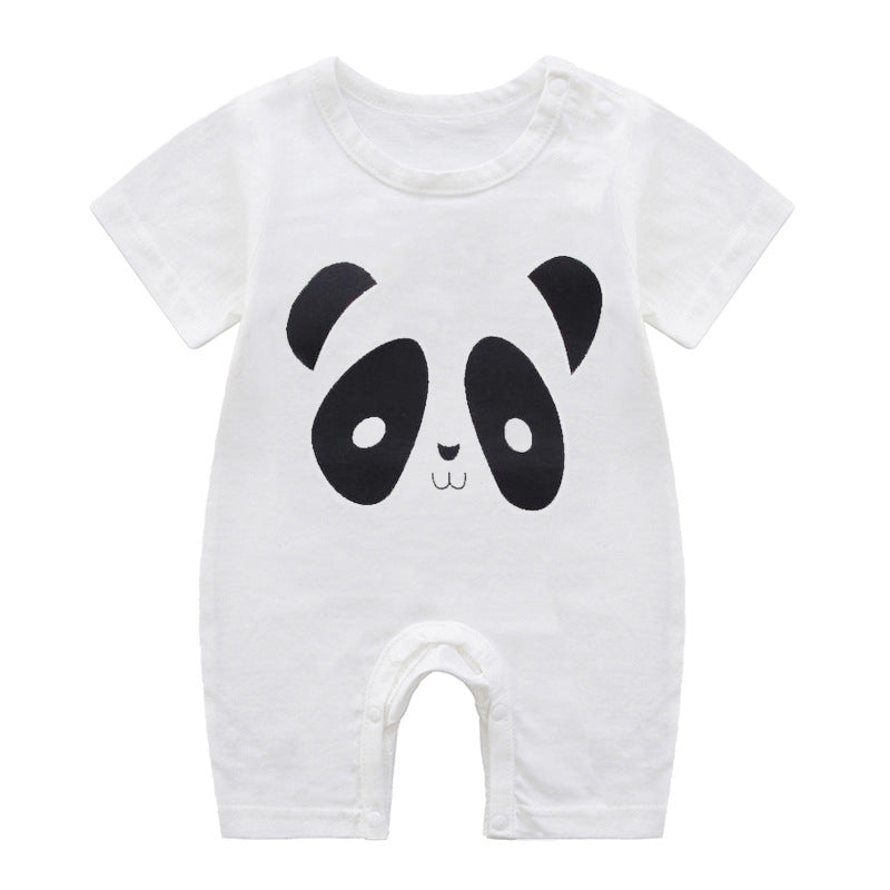 Cute Cartoon Printed Short Sleeve Baby Bodysuits
