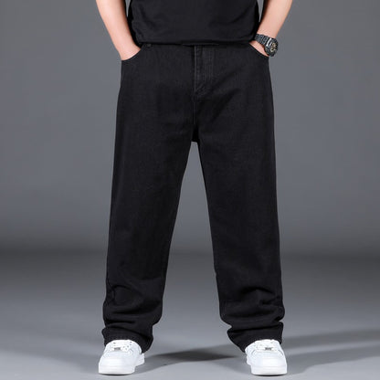 Trendy Plus Size Loose Straight Men's Jeans