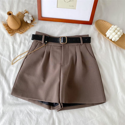 A-line Wide Leg Casual Women's Shorts Pants