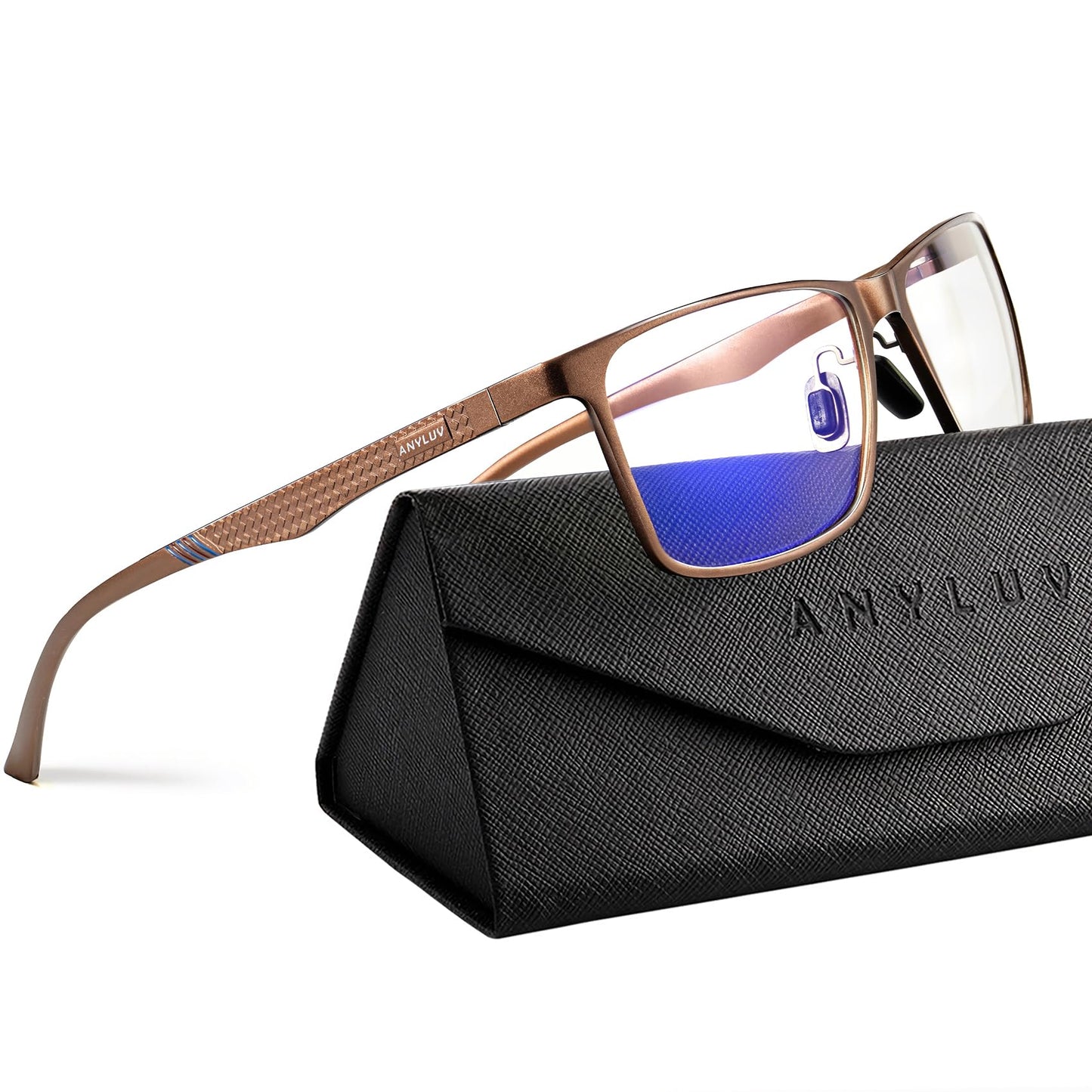 ANYLUV Blue-Light-Glasses Men Bluelight-Glasses Blocking: Anti Eyestrain Bluelight Computer Gaming Glasses