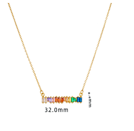 Rainbow Gemstone Choker Necklace with Diamonds