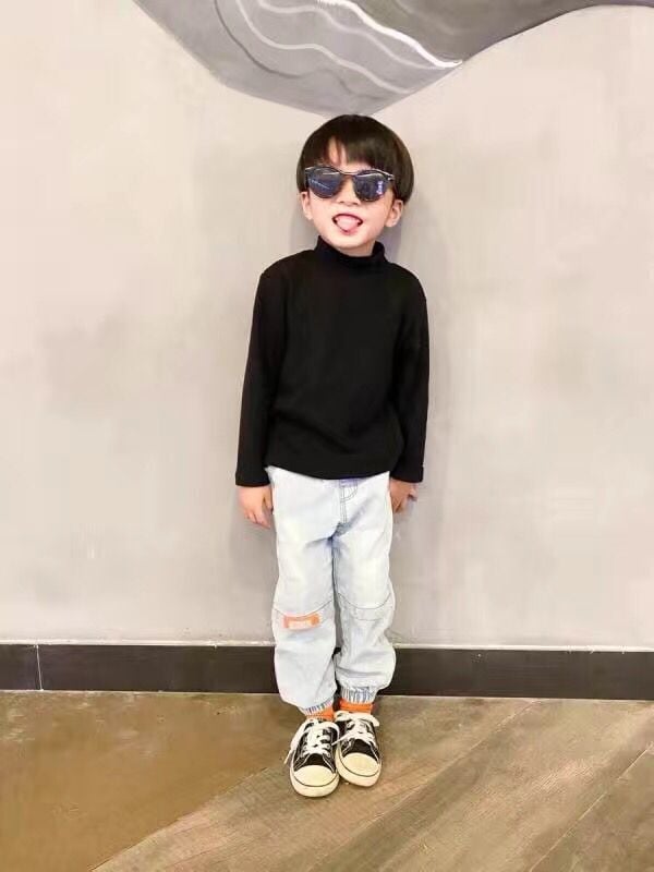 Autumn Winter Long Sleeve T-shirts for Kids and Cashmere Tops