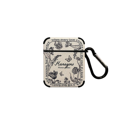 Retro French Rose AirPods Case for Wireless Earbuds