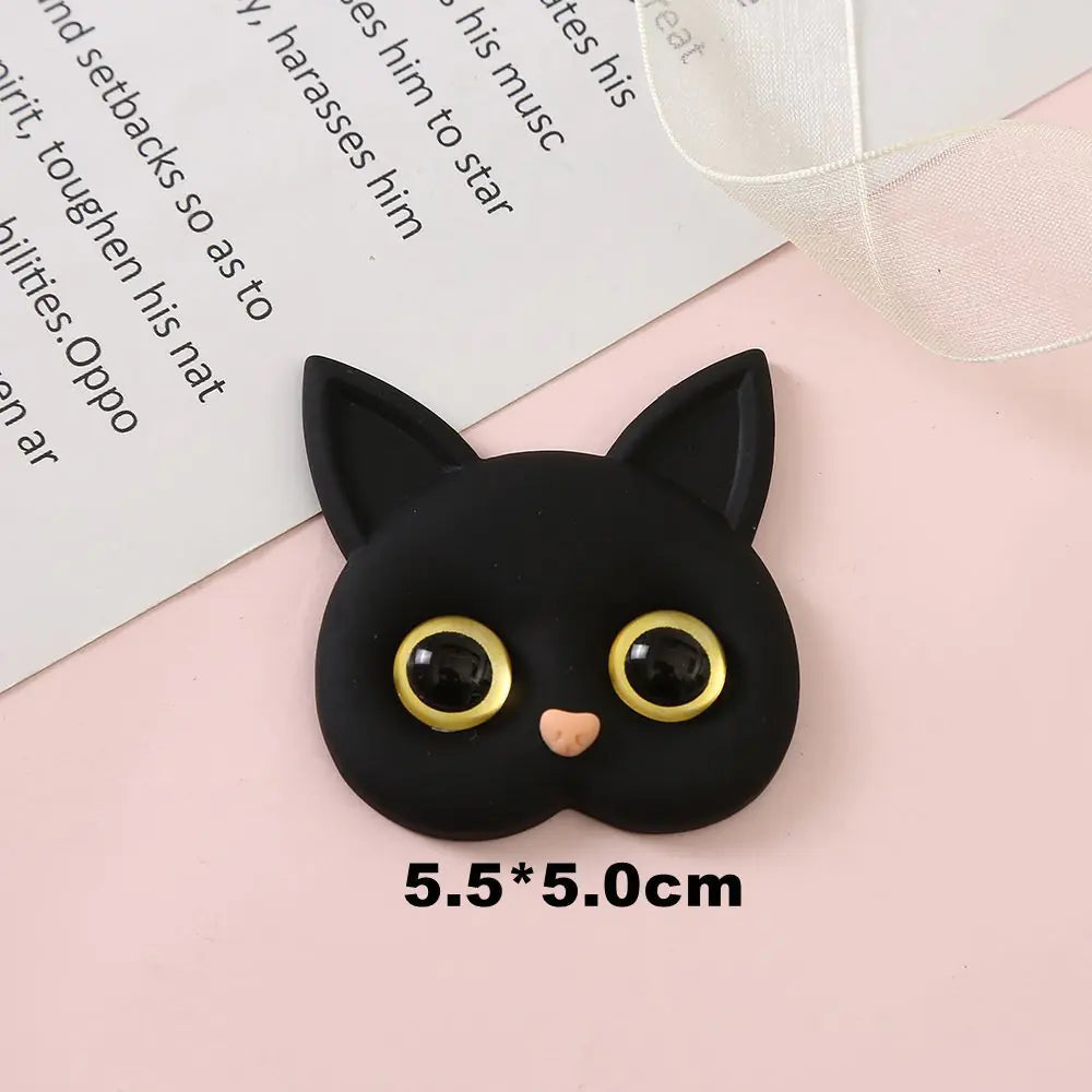 3D Cat Resin Accessories for DIY Phone Cases & Decor