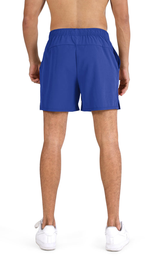 ODODOS Mens Athletic Shorts with Pockets 5" Quick Dry Lightweight Workout Gym Running Shorts Royal Blue Medium