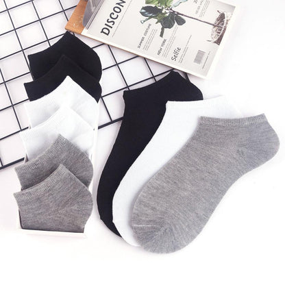 Men's Low-Cut Cotton Shallow Mesh Socks