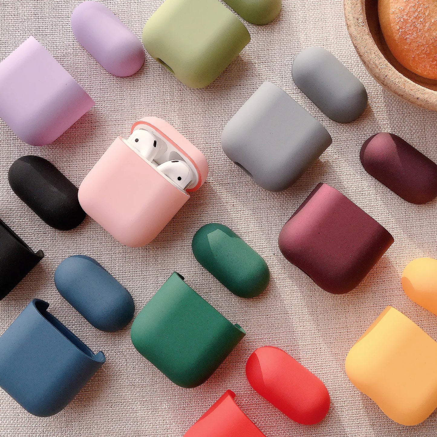 Cute Simple Hard Case for Apple AirPods Wireless Earbuds