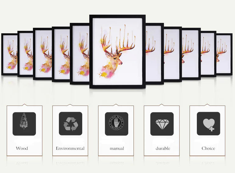 Wholesale Solid Wood Photo Frames in Various Sizes
