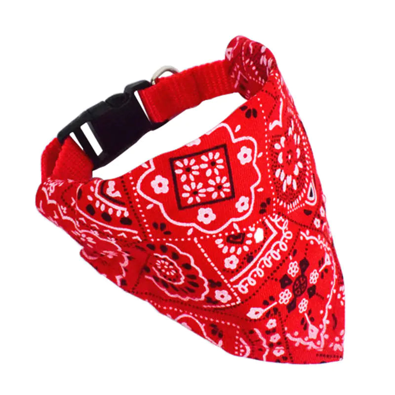 Printed Pet Bibs and Triangular Scarves for Dogs/Cats