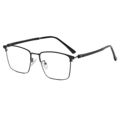 Anti-Blue Light Titanium Semi-Rimless Glasses for Men