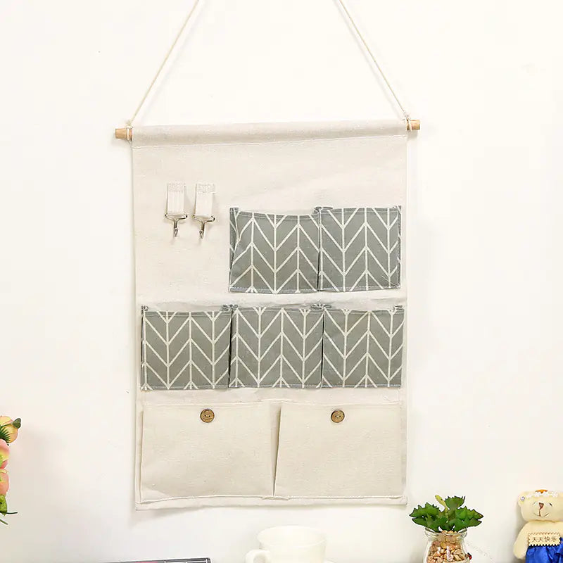 Storage Rack with Hanging Pockets for Home Use