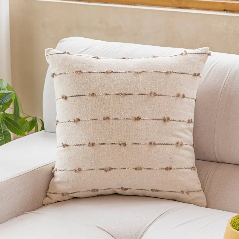 Simple Cotton Pillow Covers for Sofa and Bed