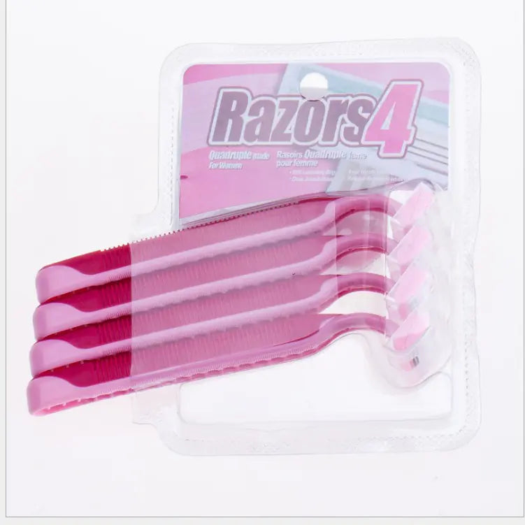 Classic Women's Disposable Hair Removal Razors (4 Pack)