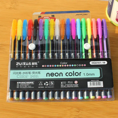 Glitter Pen, Pastel Pen, Metal Pen Set - Colorful Markers