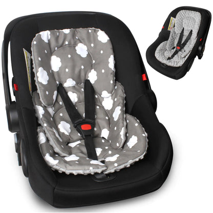 Boryokun Infant Carseat Insert 2-in-1 Reversible Baby Car Seat Cushion for Newborn Toddler Head & Body Support Car Seat Pad for Carseats Strollers Swings Bouncers