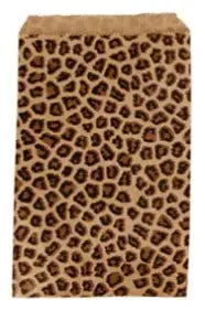 888 Display - 200 pcs of 5" x 7" Leopard Tone Paper Gift Bags Shopping Sales Tote Bags
