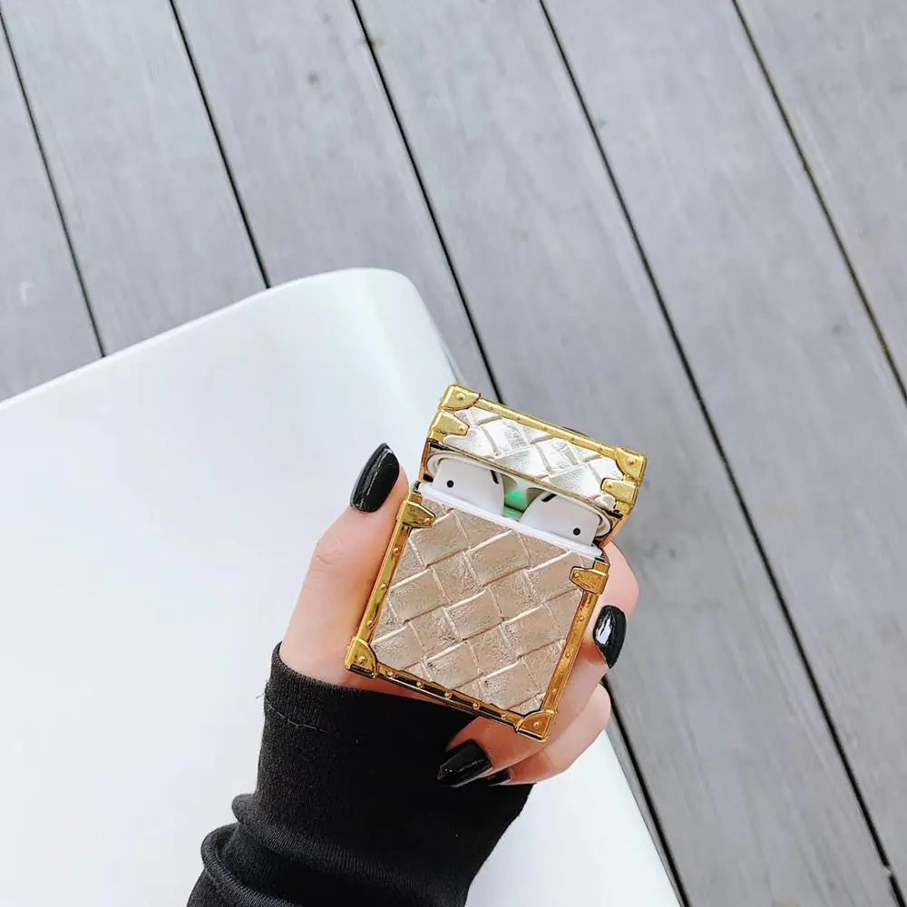 Woven Leather AirPods Case for Wireless Earbuds