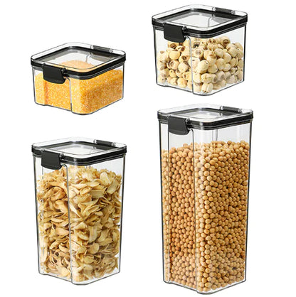 Transparent Plastic Storage Jars for Home Use