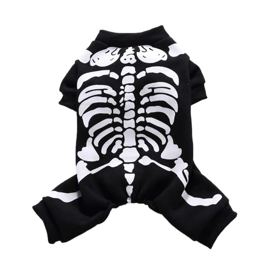 Dog Cat Skeleton Costume Coat Pet Puppy Halloween Costumes Clothes for Small Medium Dogs Cats Halloween Party Cosplay Sweater Jumpsuit Puppies Funny Outfits Kitten Dress up Shirt Pets Apparel