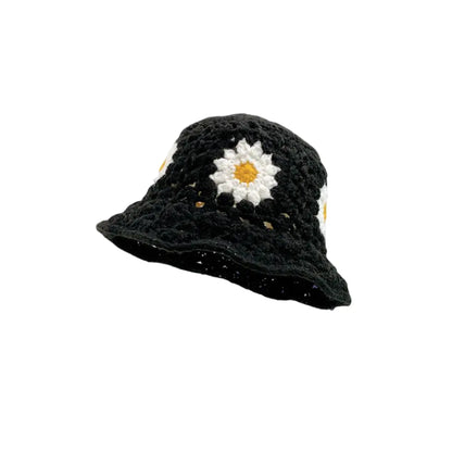 HCBLWY Crochet Bucket Hat Handmade Foldable Cap Knit Fisherman Caps Travel Hats Knitted Hats for Women (C-Khaki)