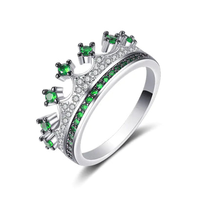 Two-tone Heart Shaped Zircon Ring