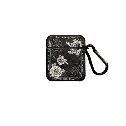 Retro French Rose AirPods Case for Wireless Earbuds