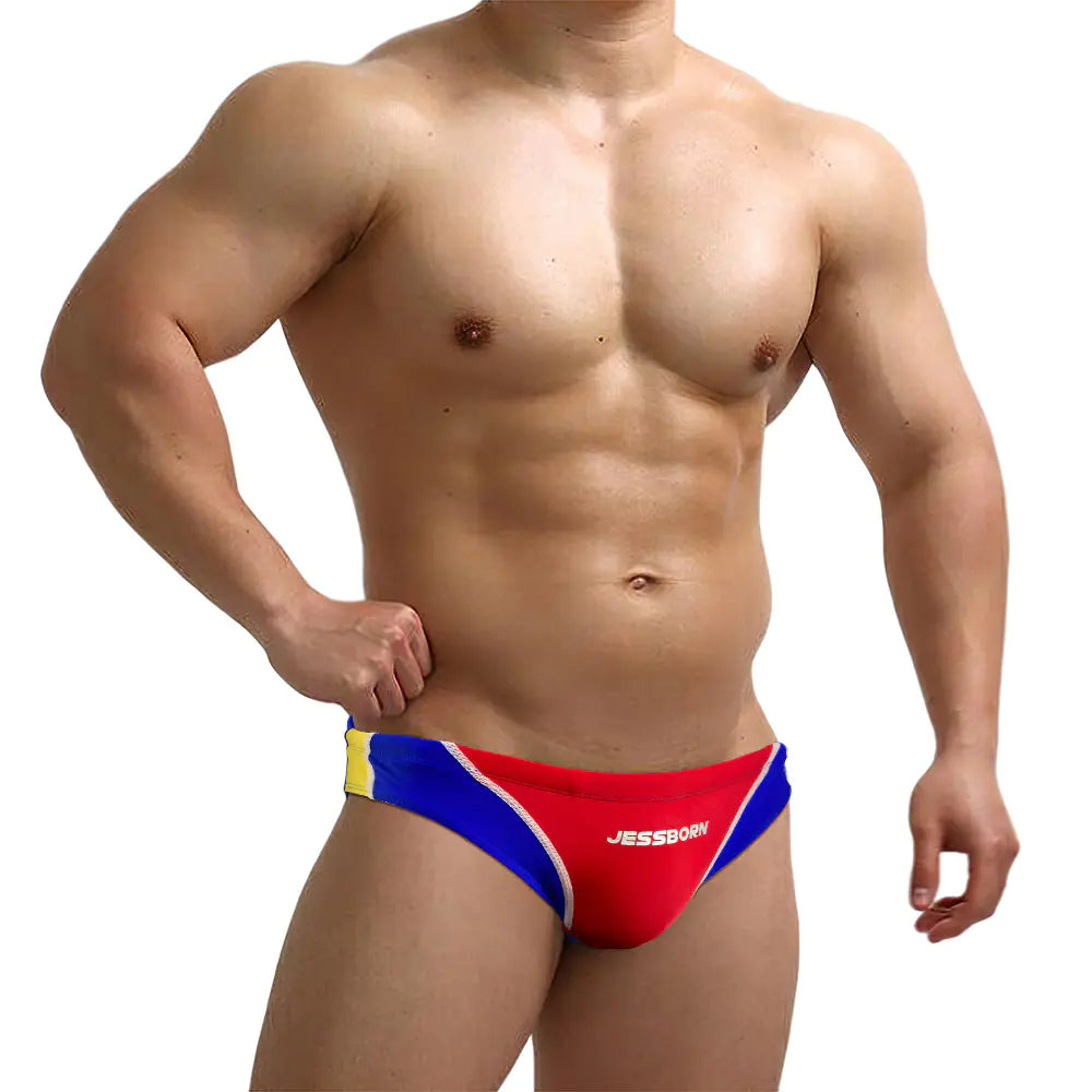 Men's Color Block Swim Briefs and Trunks