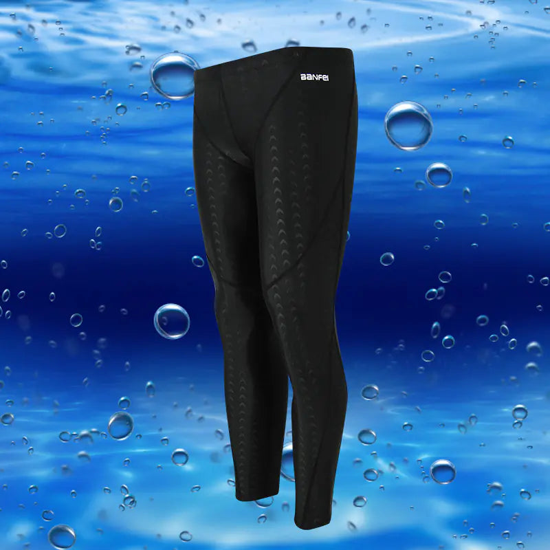 Sun-Proof Nylon Men's Cropped Swim Trunks